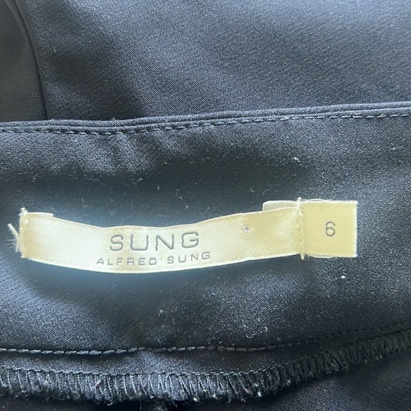 Sung Alfred Sung Navy Pull On High-Rise Capris Size 6 - Picture 8 of 12